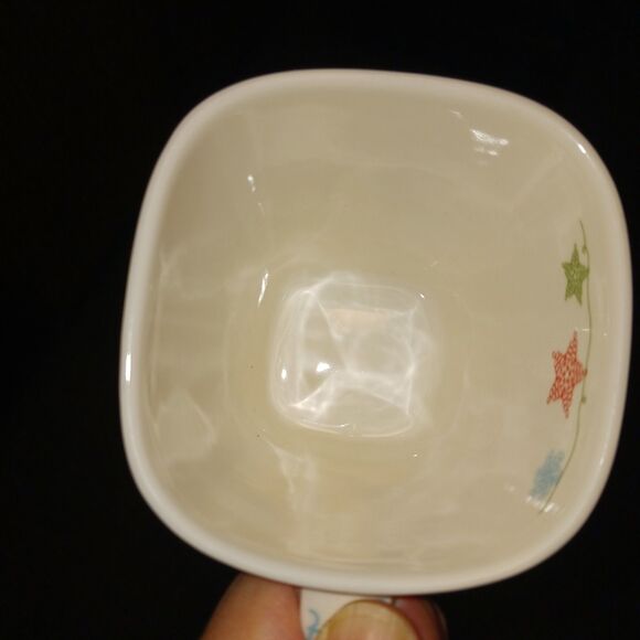 2005 Starbucks Holiday Cup Stars & Snowflakes Ceramic Christmas Coffee Tea 2PC - Picture 8 of 13